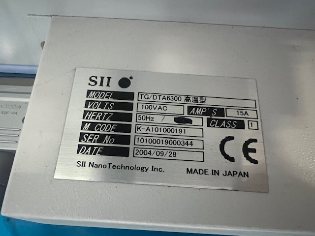 TG/DTA6300の名盤写真