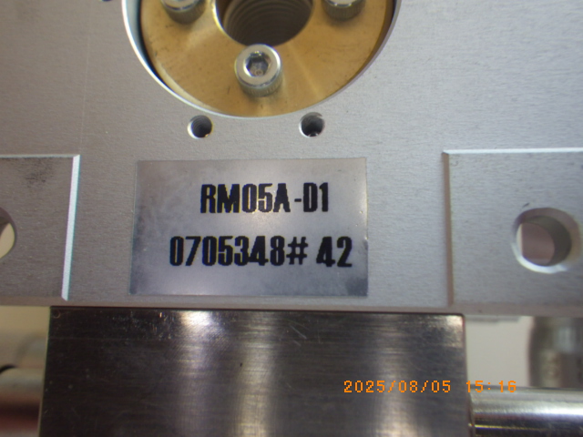 RM05A-D1の銘板写真