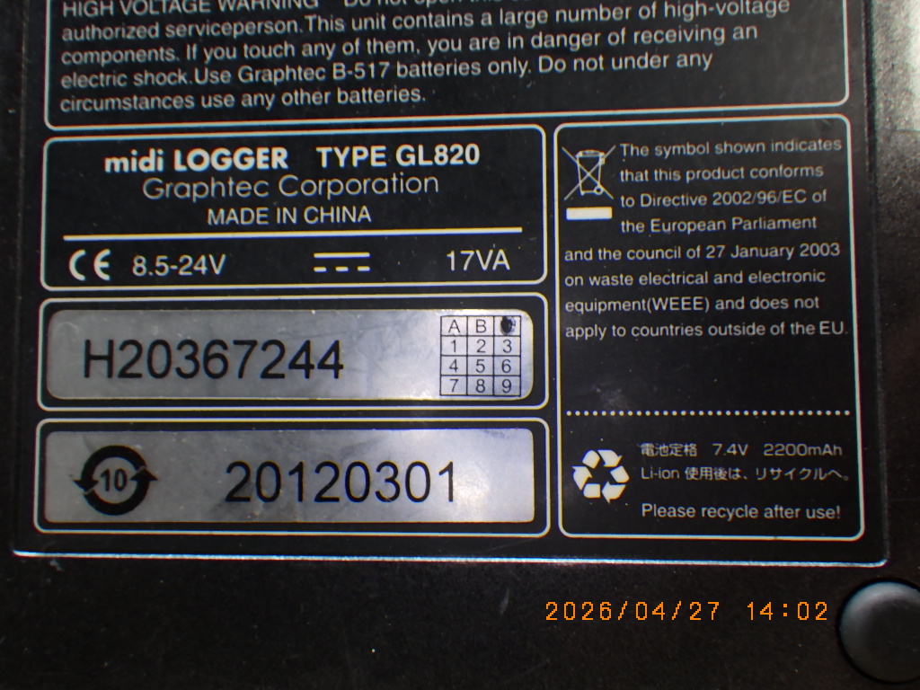 GL820の名盤写真