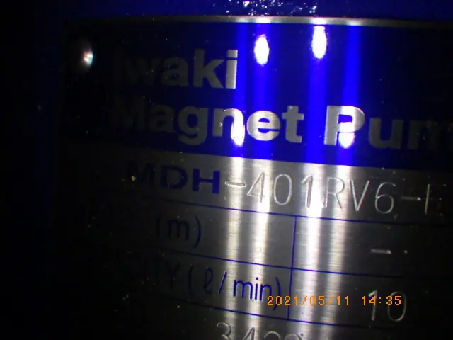 イワキ Iwaki MDH-401 銘板写真(2/2)