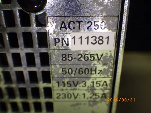 アルカテル Alcatel ACT250 銘板写真(2/2)