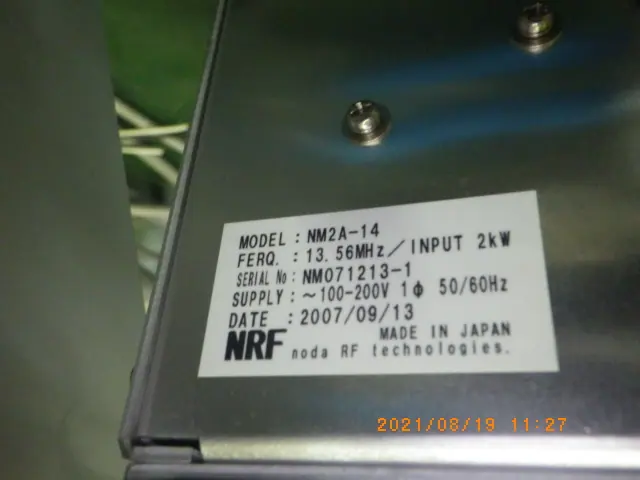 ノダRFテクノロジーズ NM2A-14 銘板写真(2/2)