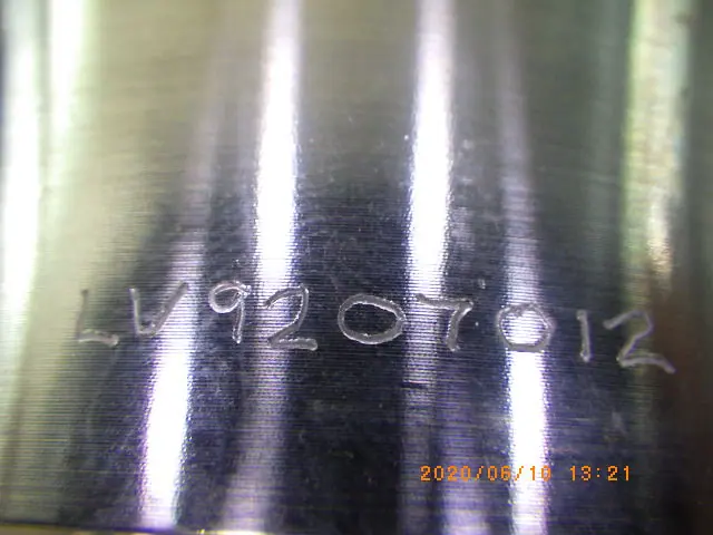Vacuum Generators(VG) LV9207012 銘板写真(2/2)