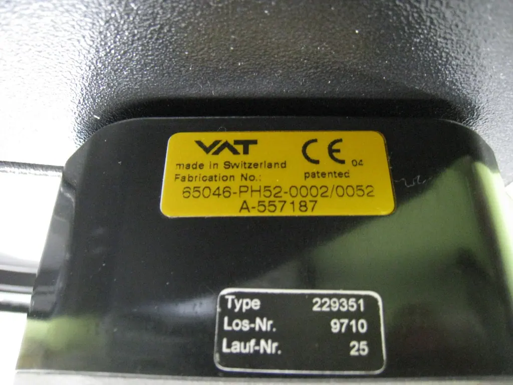 VAT 65046-PH52-002/0052 銘板写真(2/2)