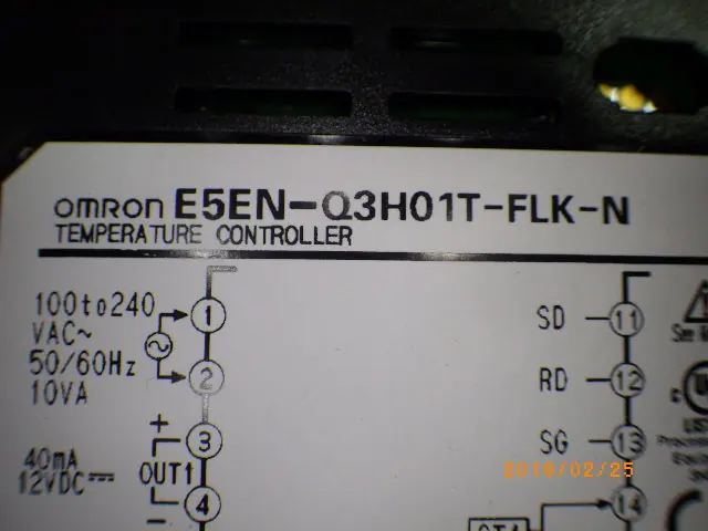 オムロン Omron E5EN-Q3H01T-FLK-N 銘板写真(2/2)