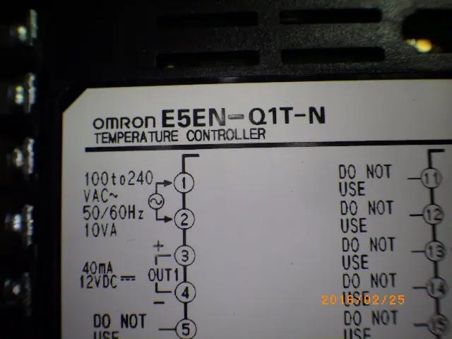 オムロン Omron E5EN-Q1T-N 銘板写真(2/2)