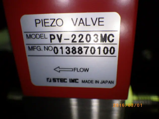 堀場エステック Stec PV-2203MC 銘板写真(2/2)