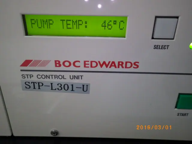 エドワーズ Edwards STP-L301-U 銘板写真(2/2)