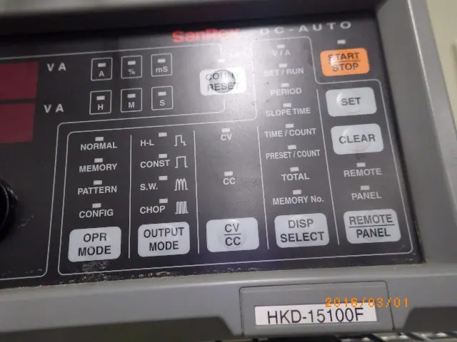 三社電機製作所 HKD-15100F 銘板写真(2/2)