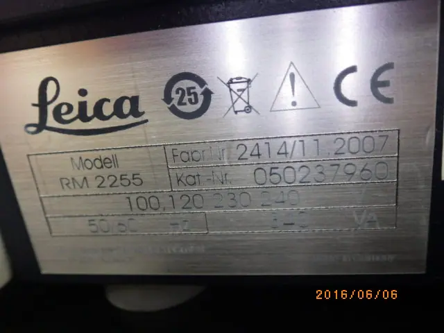 ライカ Leica RM2255 銘板写真(2/2)