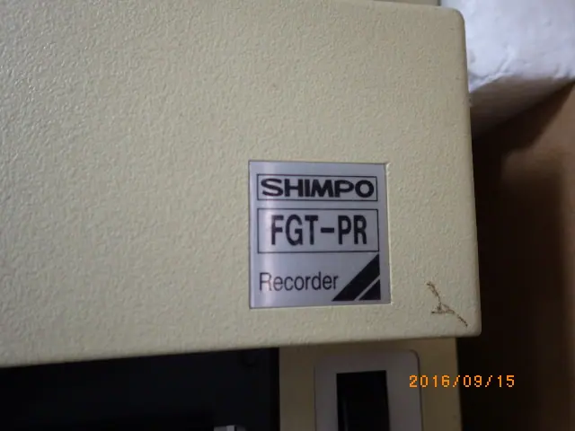 日本電産シンポ SIMPO FGT-PR 銘板写真(2/2)