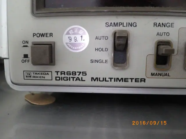 タケダ理研 TR6875 銘板写真(2/2)