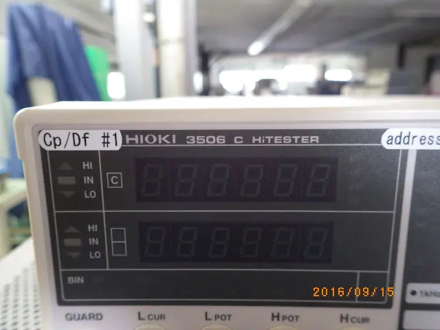 日置電機 Hioki 3506 銘板写真(2/2)