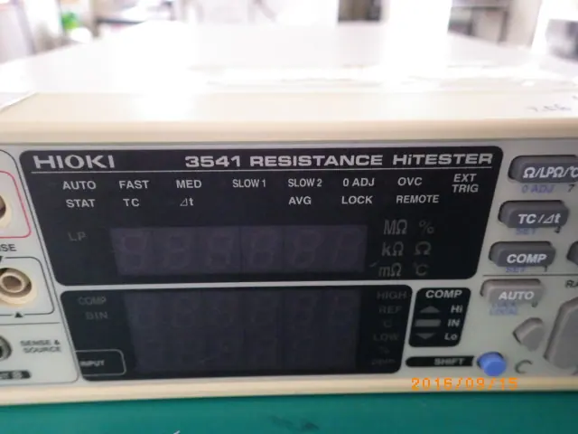 日置電機 Hioki 3541 銘板写真(2/2)