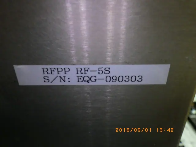 RF POWER PRODUCTS RF-5S 銘板写真(2/2)