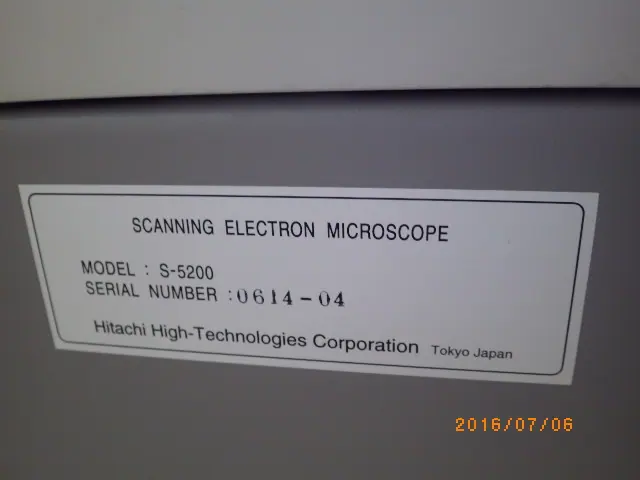 日立 Hitachi S-5200 銘板写真(2/2)