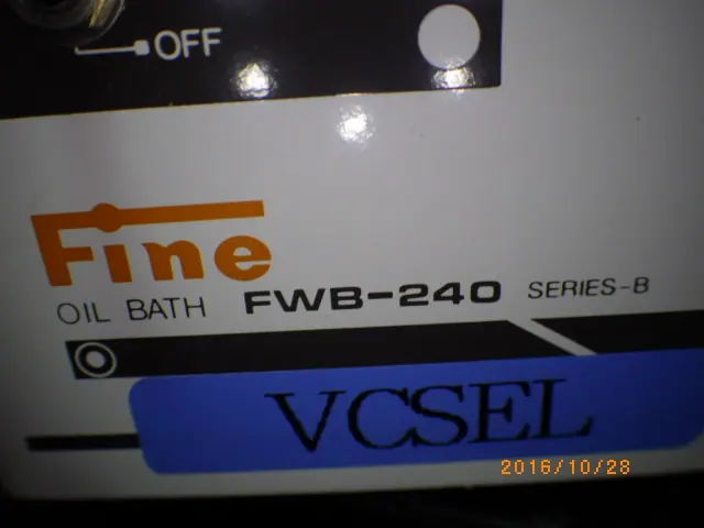 東京硝子器械 FINE FWB-240 銘板写真(2/2)