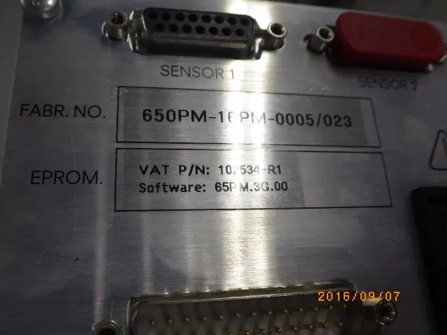 VAT PM7 銘板写真(2/2)
