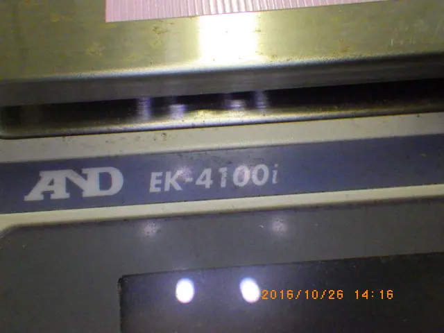 エーアンドディ A&D EK-4100i 銘板写真(2/2)
