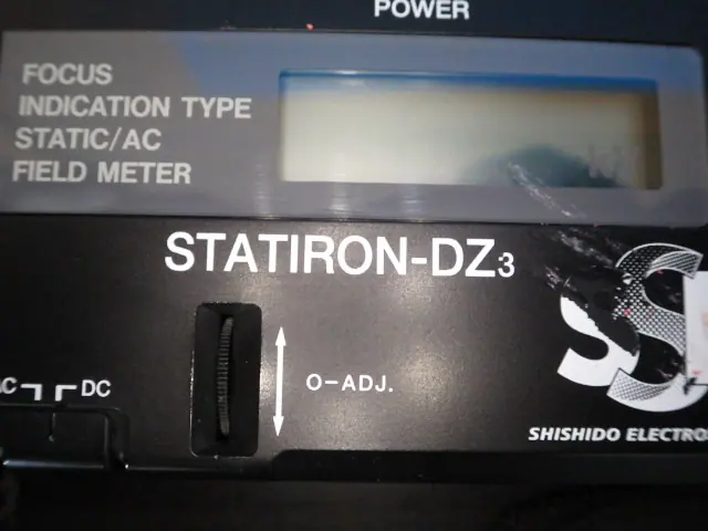 シシド静電気 STATIRON-DZ3 銘板写真(2/2)