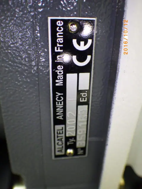 アルカテル Alcatel 2002i 銘板写真(2/2)