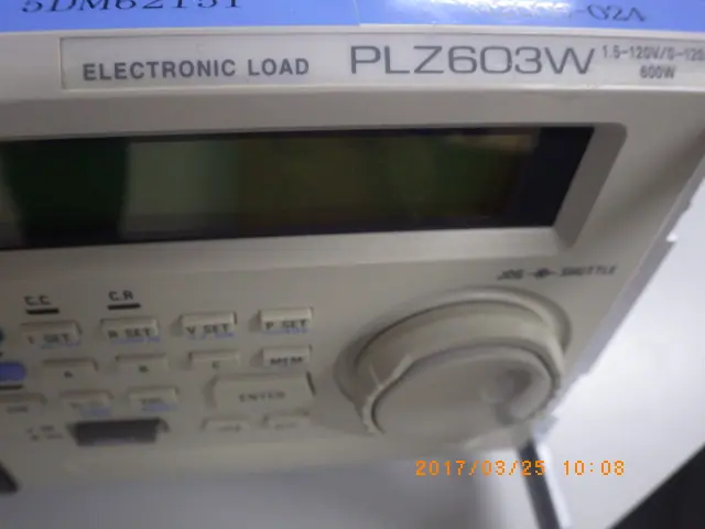 菊水電子工業 Kikusui PLZ603W 銘板写真(2/2)