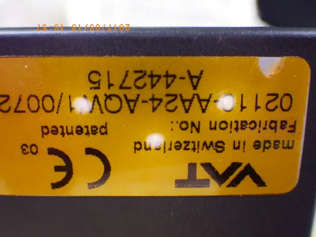 VAT 02110-AA24-AQW1/0072 銘板写真(2/2)