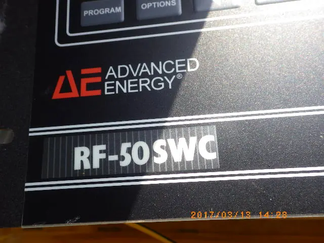 アドバンスドエナジー AE RF-50SWC 3150302-000 B2 SE 銘板写真(2/2)
