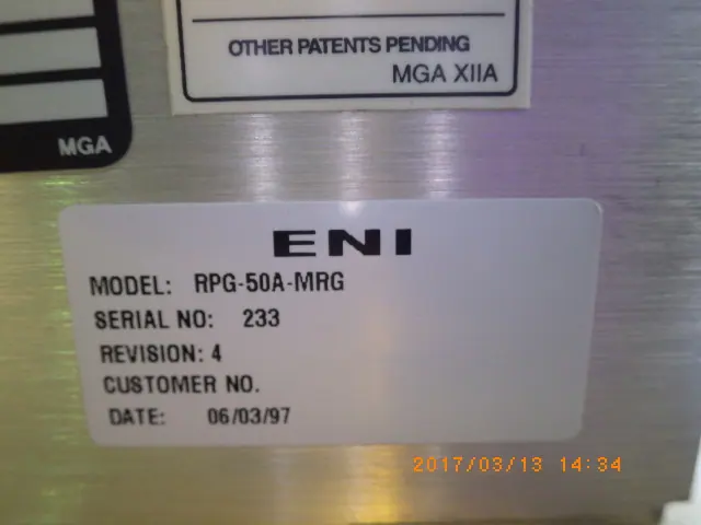 Eni RPG-50A-MRG 銘板写真(2/2)