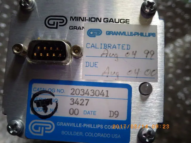 Granville-Phillips No20343041 銘板写真(2/2)