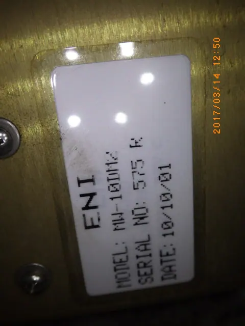 Eni MW-10DM2 銘板写真(2/2)