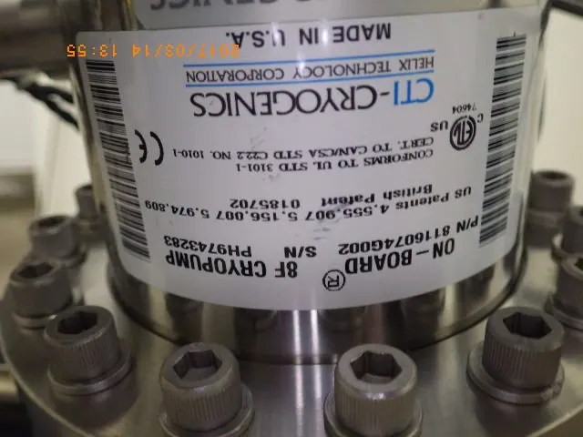 CTI-CRYOGENICS ON-BOARD 8F 銘板写真(2/2)