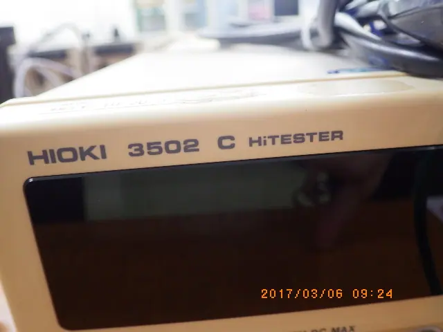 日置電機 Hioki 3502 銘板写真(2/2)