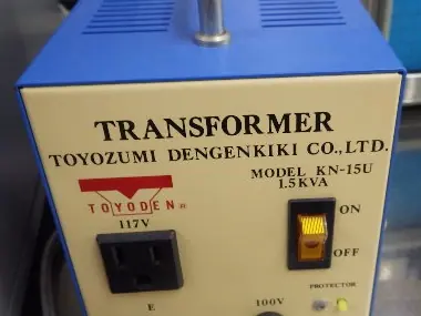 豊澄電源機器 Toyozumi KN-15U 銘板写真(2/2)