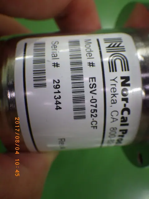 Nor-Cal ESV-0752-CF 銘板写真(2/2)