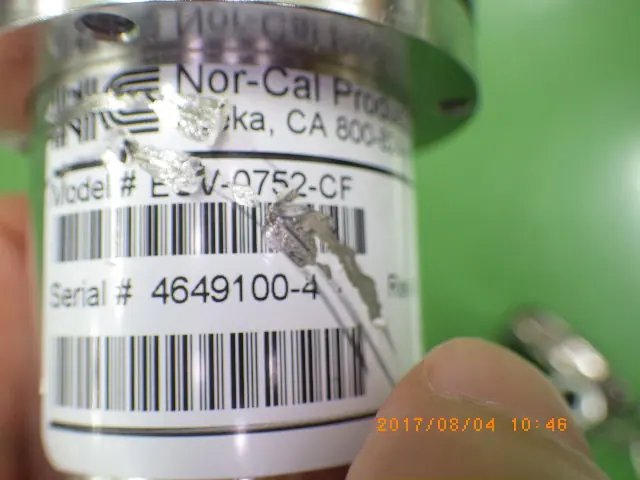 Nor-Cal ESV-0752-CF 銘板写真(2/2)