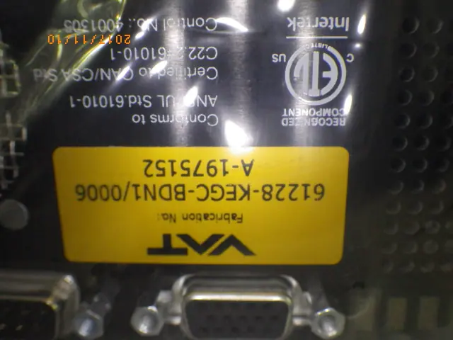 VAT 61228-KEGC-BDN1/0006 銘板写真(2/2)