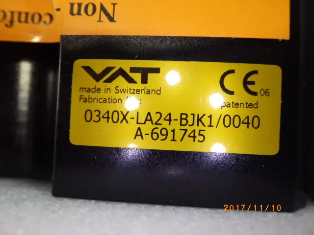 VAT 0340X-LA24-BJK1/0040 銘板写真(2/2)