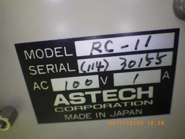 アステック ASTECH RC-11 銘板写真(2/2)