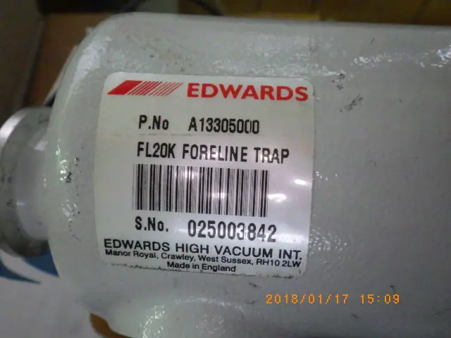 エドワーズ Edwards FL20K 銘板写真(2/2)