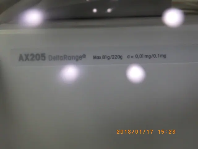 メトラートレド AX205 銘板写真(2/2)