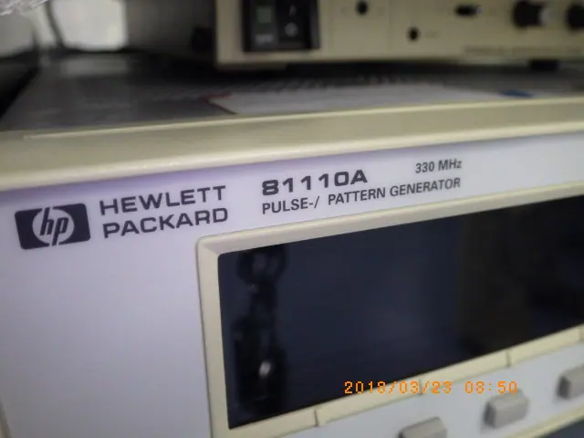 キーサイト(HP/アジレント) Keysight 81110A 銘板写真(2/2)