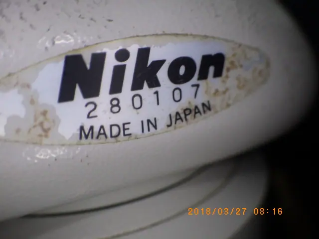 ニコン Nikon 実体顕微鏡 銘板写真(2/2)