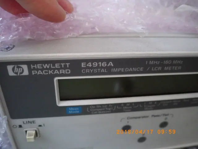 キーサイト(HP/アジレント) Keysight E4916A 銘板写真(2/2)