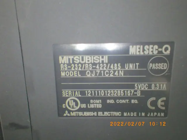 三菱電機 Mitsubishi QJ71C24N 銘板写真(2/2)