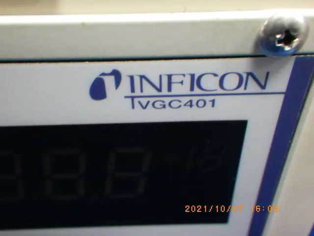 インフィコン Inficon VGC401 銘板写真(2/2)