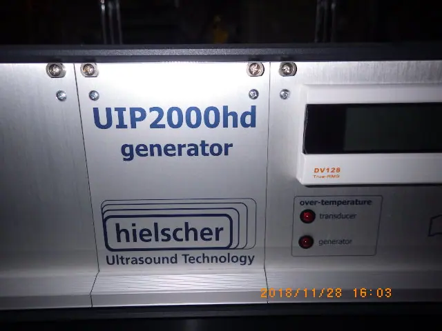 Hielscher Ultrasonics UIP2000HD 銘板写真(2/2)