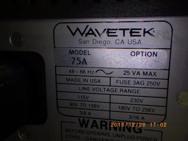 Wavetek 75A(FG・任意波形)の当社取扱品
