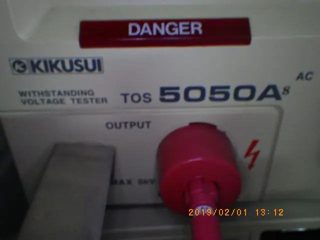 菊水電子工業 Kikusui TOS5050A 銘板写真(2/2)