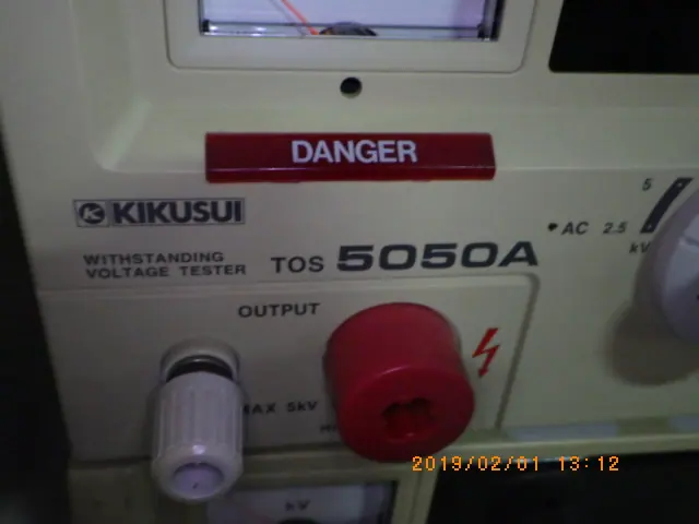 菊水電子工業 Kikusui TOS5050A 銘板写真(2/2)